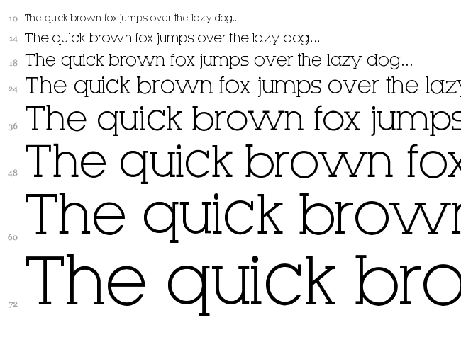 Very Fine Serif font waterfall